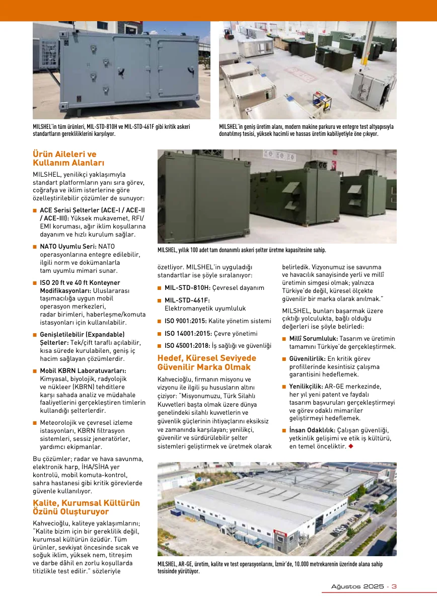 MILSHEL military shelter solutions and production infrastructure